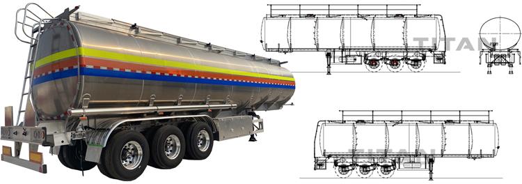 35000L Aluminum Fuel Tanker Trailer for Sale In Costa Rica