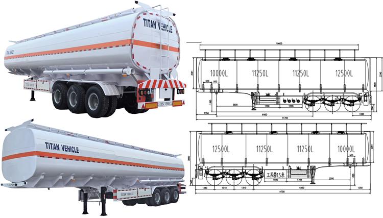 45000 Liter Fuel Tanker Trailer for Sale In Costa Rica