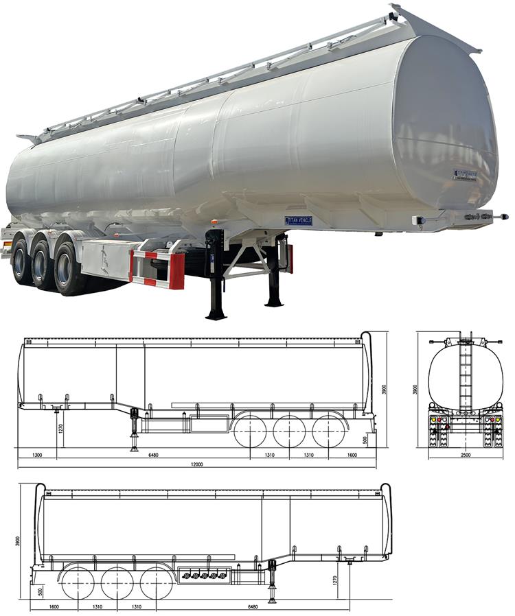 50000L Crude Oil Tanker Trailer for Sale In Costa Rica
