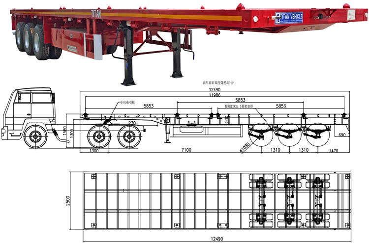 40 ft Flatbed Trailer for Sale In Costa Rica