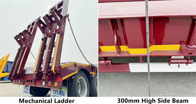 Tri Axle 60 Ton Lowbed Trailer for Sale In Costa Rica Moin