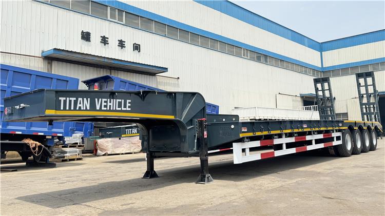 4 Axle 100 T Low Bed Truck Trailer for Sale In Costa Rica Caldera
