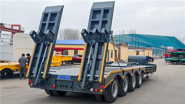 4 Axle 100 T Low Bed Truck Trailer for Sale In Costa Rica Caldera