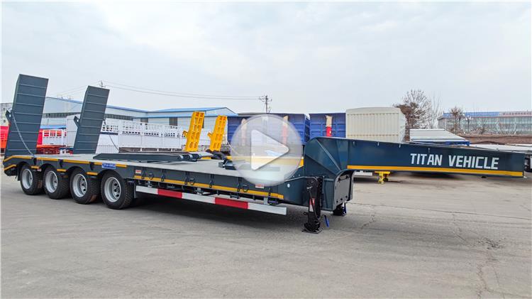 4 Axle 100 T Low Bed Truck Trailer for Sale In Costa Rica Caldera