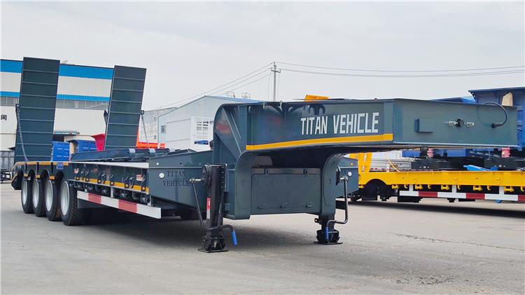 4 Axle 100 T Low Bed Truck Trailer for Sale In Costa Rica Caldera