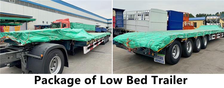 4 Axle 100 T Low Bed Truck Trailer for Sale In Costa Rica Caldera