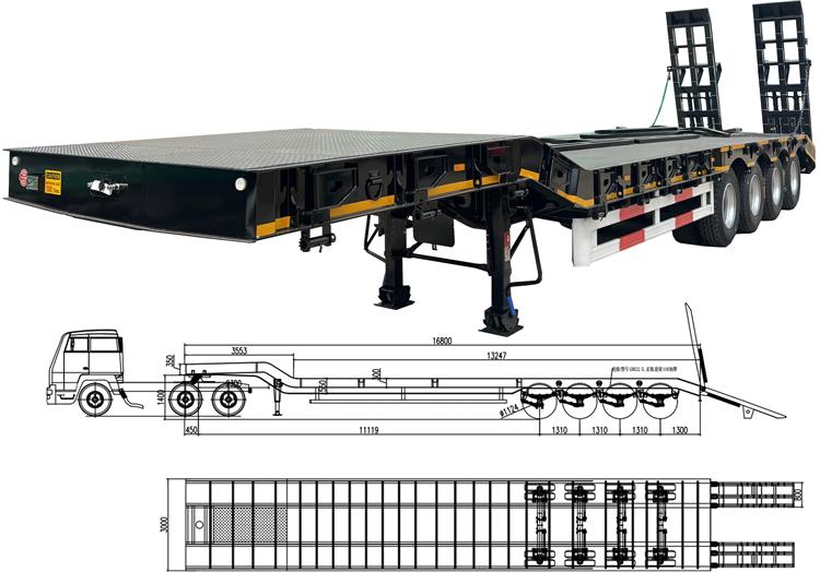 4 Axle Lowbed Trailer for Sale In Costa Rica Caldera