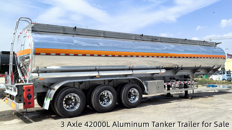 3 Axle 42000L Aluminum Tanker Trailer for Sale in Costa Rica Caldera
