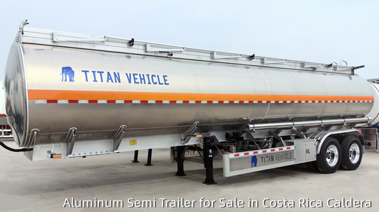 2 Axle 10000L Aluminum Tanker Trailer |  Aluminum Semi Trailer for Sale in Costa Rica Caldera