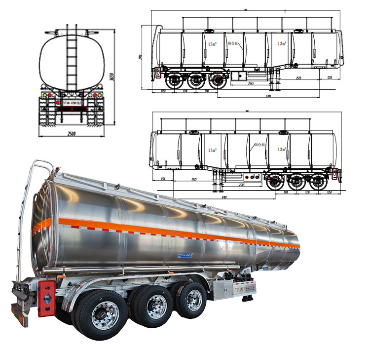 3 Axle 46000L Aluminum Semi Trailer | Aluminum Tanker for Sale in Costa Rica