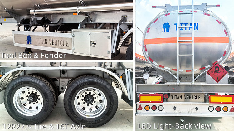 2 Axle 38000L Aluminum Tanker Trailer | Aluminum Semi Trailer for Sale in Costa Rica Caldera
