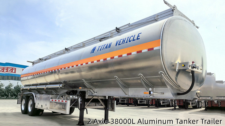 2 Axle 38000L Aluminum Tanker Trailer | Aluminum Semi Trailer for Sale in Costa Rica Caldera