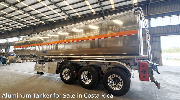 3 Axle 46000L Aluminum Semi Trailer | Aluminum Tanker for Sale in Costa Rica