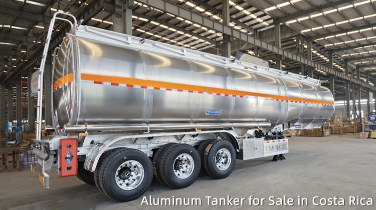 3 Axle 46000L Aluminum Semi Trailer | Aluminum Tanker for Sale in Costa Rica