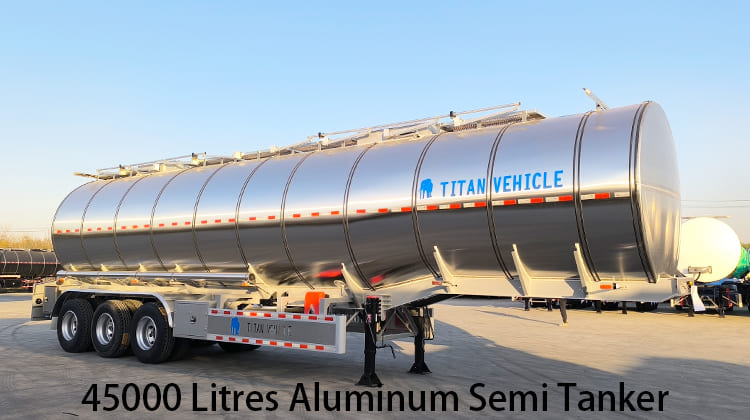 45000 Litres Aluminum Semi Tanker Trailer for Sale in Costa Rica, Puerto Caldera