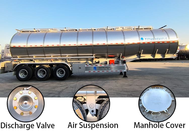 45000 Litres Aluminum Semi Tanker Trailer for Sale in Costa Rica, Puerto Caldera