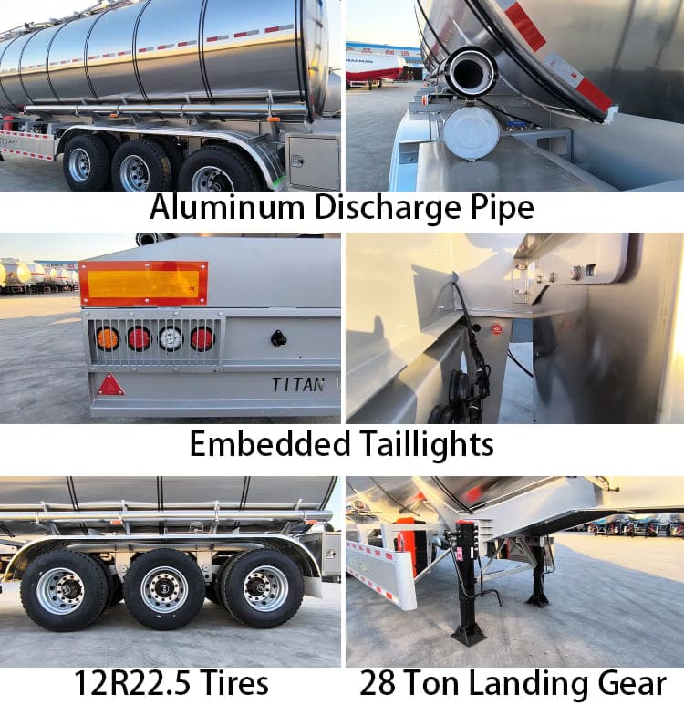 45000 Litres Aluminum Semi Tanker Trailer for Sale in Costa Rica, Puerto Caldera