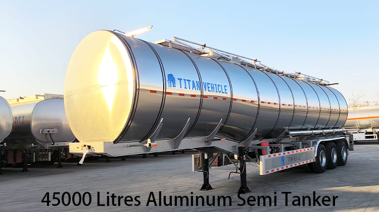 45000 Litres Aluminum Semi Tanker Trailer for Sale in Costa Rica, Puerto Caldera
