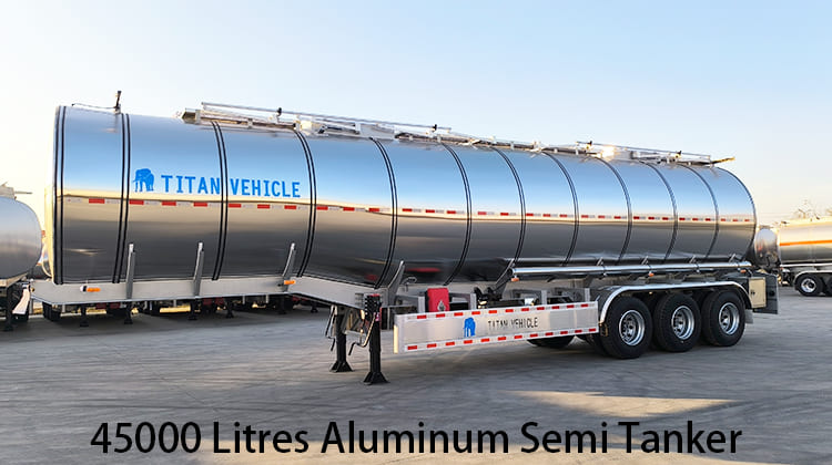 45000 Litres Aluminum Semi Tanker Trailer for Sale in Costa Rica, Puerto Caldera