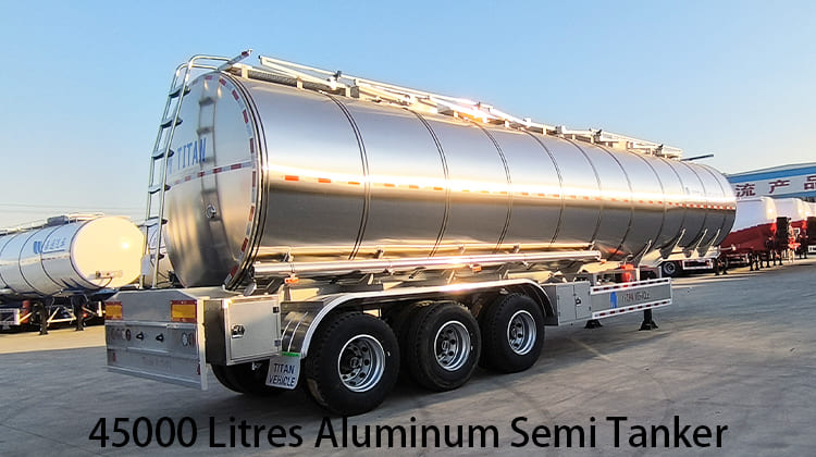 45000 Litres Aluminum Semi Tanker Trailer for Sale in Costa Rica, Puerto Caldera