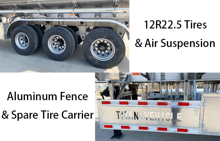 Tri Axle Aluminum Tanker Truck Trailer for Sale in Costa Rica, Puerto Limon